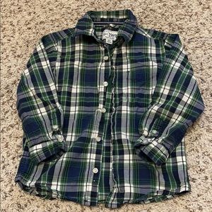 Children’s Place Blue & Green Plaid button down Oxford shirt